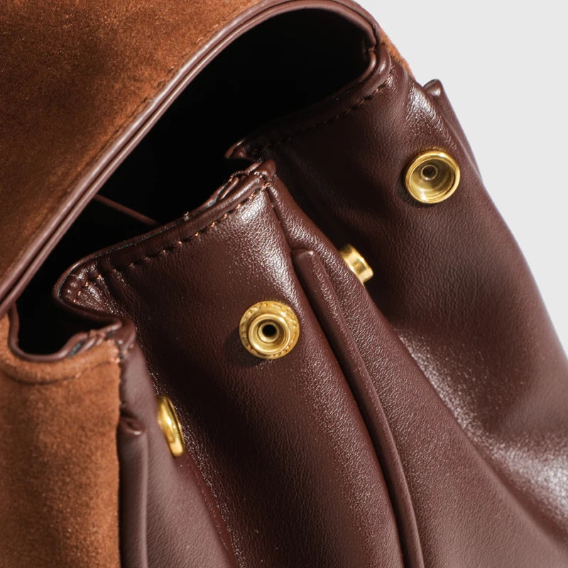 Sacolas de camurça sintética vintage para mulheres bolsas de designer de luxo e bolsas 2024 novo em bloqueio decoração grande capacidade alça superior nas axilas bolsa de ombro alta qualidade Frete grátis