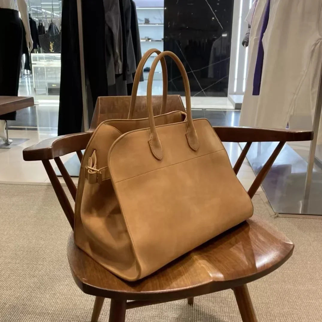 Alta qualidade margaux 15 bolsa de couro bolsa de ombro margaux15 macio couro genuíno grande capacidade camurça sacola
