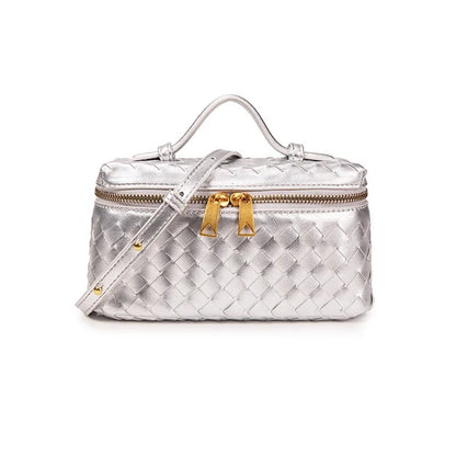 Bolsa feminina elegante e clássica inspirada na moda de Paris com pingente e logotipo vintage minimalista