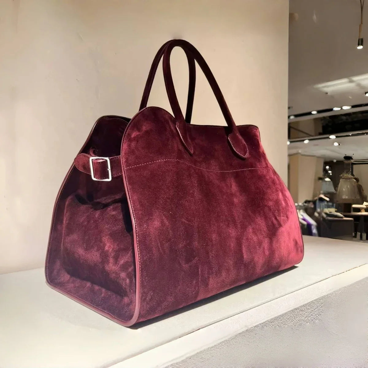 Alta qualidade margaux 15 bolsa de couro bolsa de ombro margaux15 macio couro genuíno grande capacidade camurça sacola