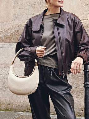 Bolsa crescente de pinho versátil, fresca e casual, elegante e luxuosa bolsa de axila de um ombro