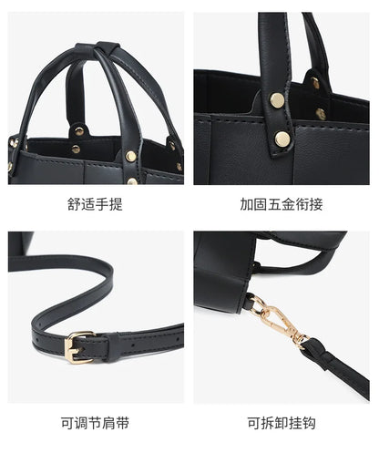 Bolsa tote pequena de tecido para mulheres com bolsa de couro vegano artesanal bolsa de ombro alça superior bolsa crossbody bolsas