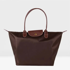 Bolsa de compras esportiva de nylon, bolsa de ombro único, à prova d'água, armazenamento versátil, fecho com zíper, bolso para celular