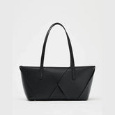 Bolsa de compras de tecido longo, bolsa tote elegante com alça superior, bolsa de ombro simples de cor sólida, bolsas femininas design de luxo