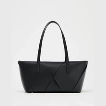 Bolsa de compras de tecido longo, bolsa tote elegante com alça superior, bolsa de ombro simples de cor sólida, bolsas femininas design de luxo