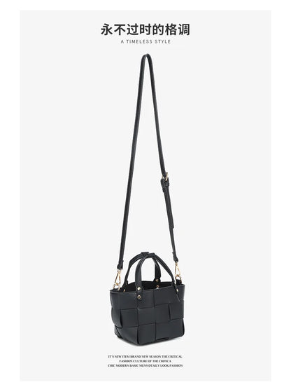 Bolsa tote pequena de tecido para mulheres com bolsa de couro vegano artesanal bolsa de ombro alça superior bolsa crossbody bolsas