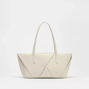 Bolsa de compras de tecido longo, bolsa tote elegante com alça superior, bolsa de ombro simples de cor sólida, bolsas femininas design de luxo