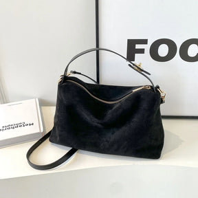 Bolsa retrô avançada para mulheres 2024 nova bolsa de ombro fosca texturizada com grande capacidade bolsa crossbody para deslocamento