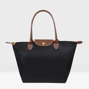 Bolsa de compras esportiva de nylon, bolsa de ombro único, à prova d'água, armazenamento versátil, fecho com zíper, bolso para celular