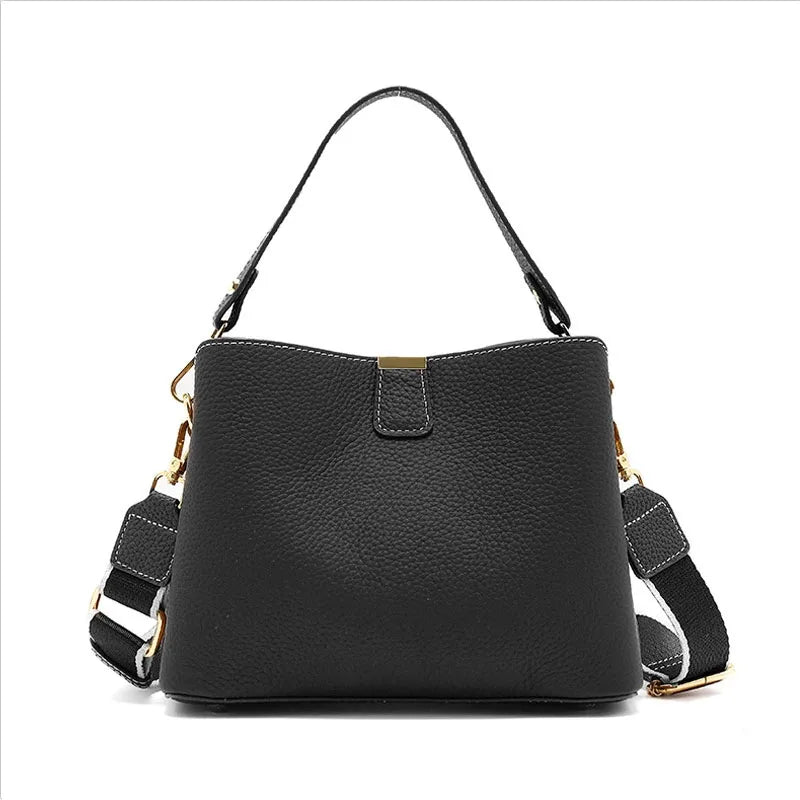 Retro balde saco moda feminina bolsa de grande capacidade novo ombro único crossbody saco de couro macio multi-cor carteira