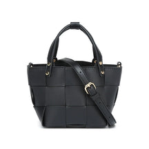 Bolsa tote pequena de tecido para mulheres com bolsa de couro vegano artesanal bolsa de ombro alça superior bolsa crossbody bolsas