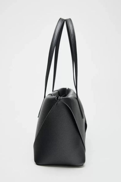 Bolsa de compras de tecido longo, bolsa tote elegante com alça superior, bolsa de ombro simples de cor sólida, bolsas femininas design de luxo