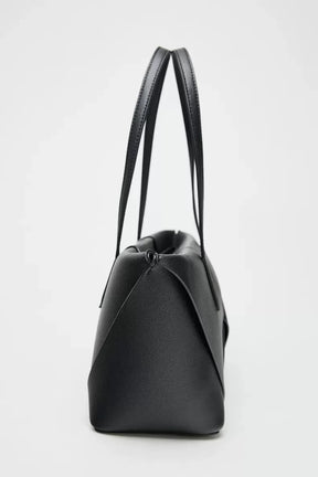 Bolsa de compras de tecido longo, bolsa tote elegante com alça superior, bolsa de ombro simples de cor sólida, bolsas femininas design de luxo
