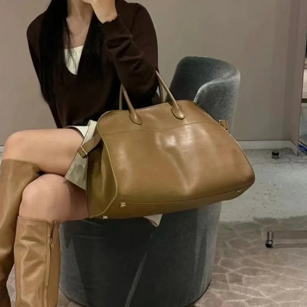 Alta qualidade margaux 15 bolsa de couro bolsa de ombro margaux15 macio couro genuíno grande capacidade camurça sacola