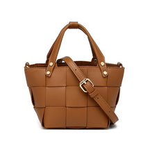 Bolsa tote pequena de tecido para mulheres com bolsa de couro vegano artesanal bolsa de ombro alça superior bolsa crossbody bolsas