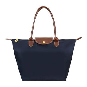 Bolsa de compras esportiva de nylon, bolsa de ombro único, à prova d'água, armazenamento versátil, fecho com zíper, bolso para celular
