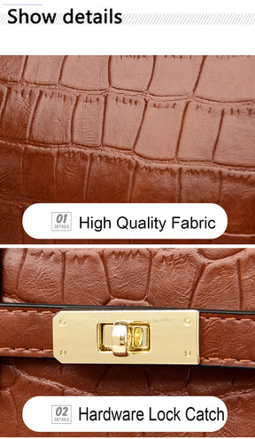 Famosa marca senhoras bolsas de alta qualidade crocodilo listra três sacos principais designer crossbody bolsa ombro para as mulheres sacola
