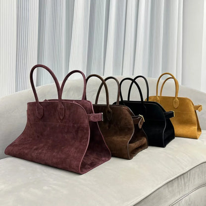 Alta qualidade margaux 15 bolsa de couro bolsa de ombro margaux15 macio couro genuíno grande capacidade camurça sacola