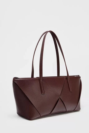 Bolsa de compras de tecido longo, bolsa tote elegante com alça superior, bolsa de ombro simples de cor sólida, bolsas femininas design de luxo