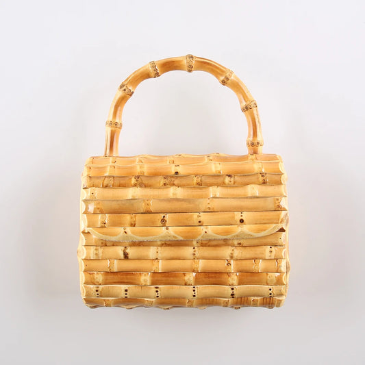 Handmade Bambu Raiz Chicote Tecelagem Bolsa, tecido Tote, bolsa da noite, moda de luxo, apto para Apple iPhone 13, telefone móvel