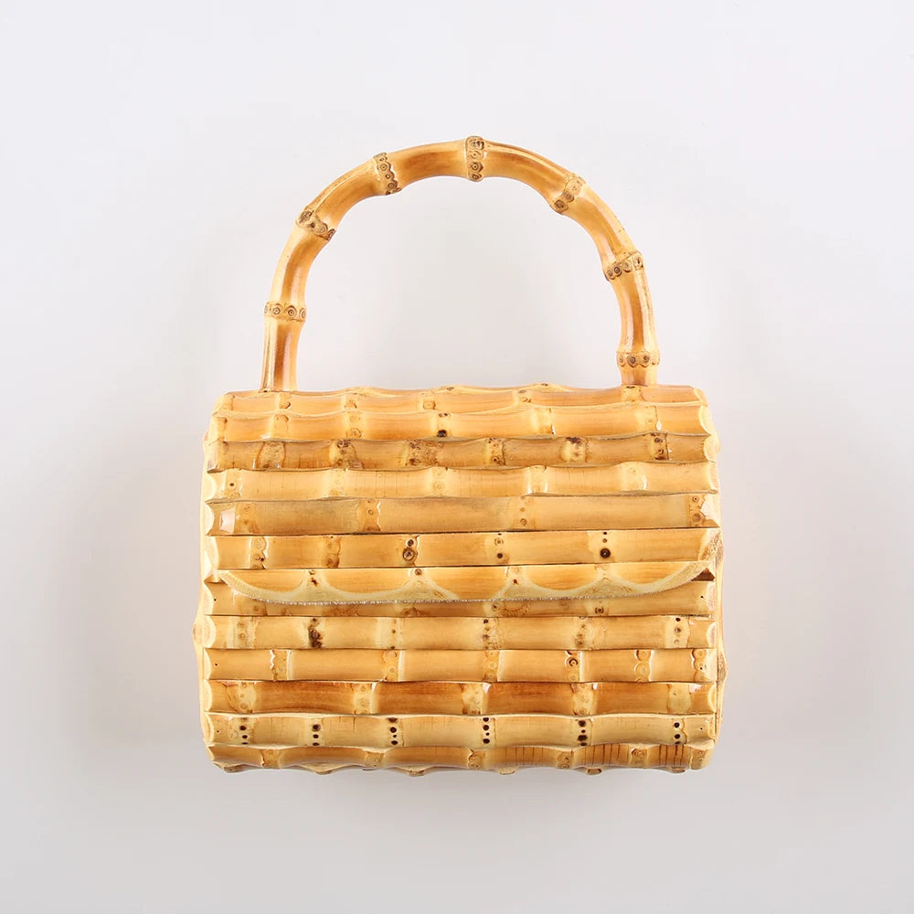 Handmade Bambu Raiz Chicote Tecelagem Bolsa, tecido Tote, bolsa da noite, moda de luxo, apto para Apple iPhone 13, telefone móvel