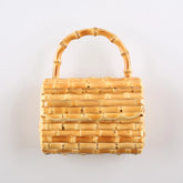 Handmade Bambu Raiz Chicote Tecelagem Bolsa, tecido Tote, bolsa da noite, moda de luxo, apto para Apple iPhone 13, telefone móvel