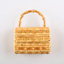 Handmade Bambu Raiz Chicote Tecelagem Bolsa, tecido Tote, bolsa da noite, moda de luxo, apto para Apple iPhone 13, telefone móvel